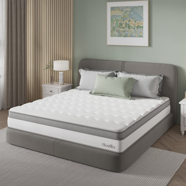 Novilla 25cm Gel Memory Foam Pocket Sprung Mattress