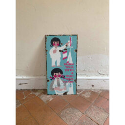 Bathroom Brush Teeth Wash Hands Metal Wall DÃ©cor