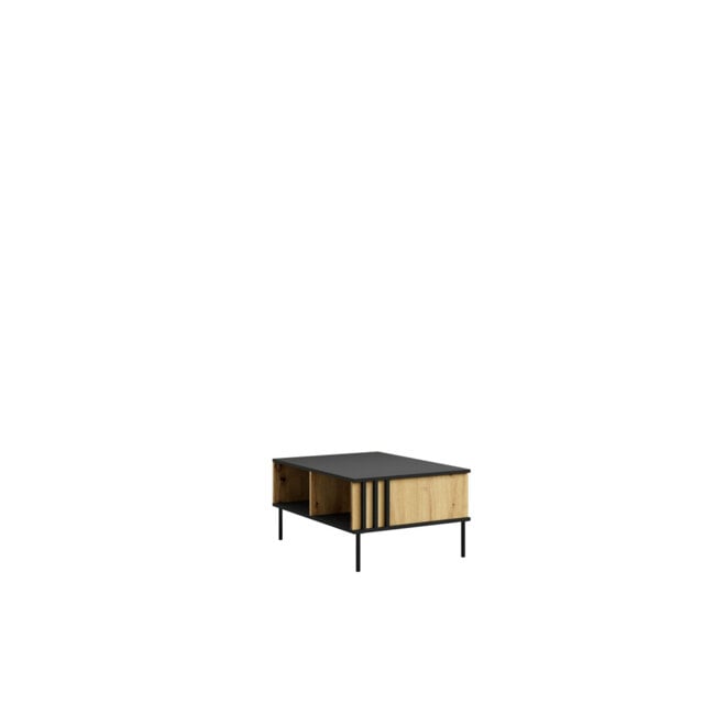 RIMINI 07 COFFEE TABLE PU1001-BLACK ONYX PD3016-ARTISAN OAK 07-FSC B