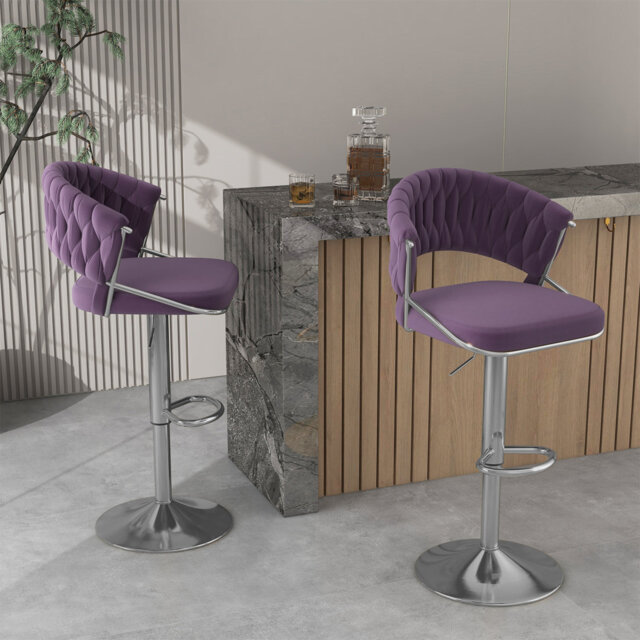 Christal Height Adjustable Swivel Bar Stool