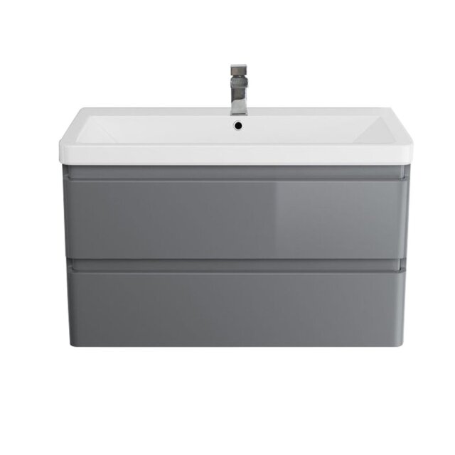 Avarae 800mm Bathroom Vanity Unit Resin Basin Sink Storage Wall Hung Cabinet