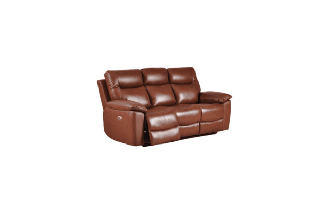 Celarian Genuine Leather Electric Power Recliner 3 Seater
