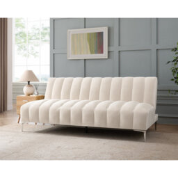 Camille 3 Seater Sofa Bed in Velvety Fabric