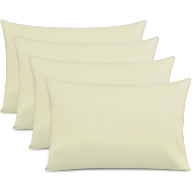 300 TC Egyptian Cotton Pillow Covers 4 Pack – Ultra-Soft, Breathable Luxury Pillowcases