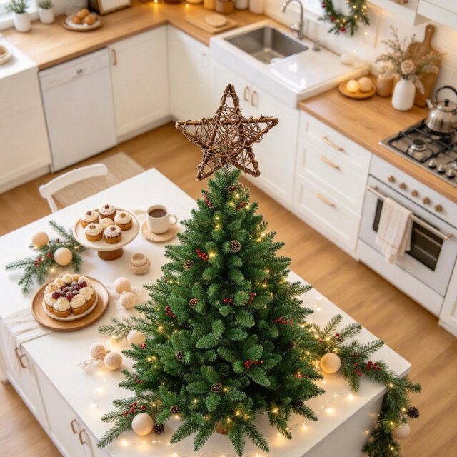 25 cm Rattan Tree Topper