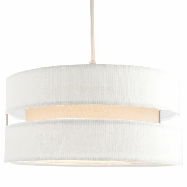 Contemporary Quality Linen Fabric Triple Tier Ceiling Pendant Light Shade