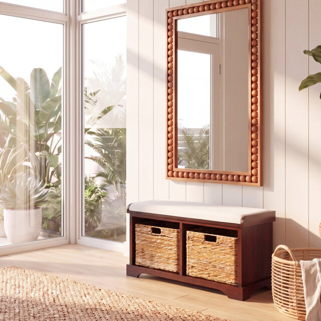 Briananthony Linen Upholstered Storage Bench
