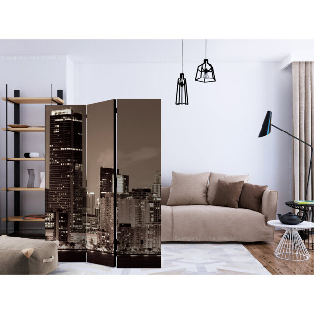 Room Divider - Miami In Sepia [Room Dividers]