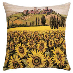 Sunflowers of Tuscany Cushion with Feather Filler