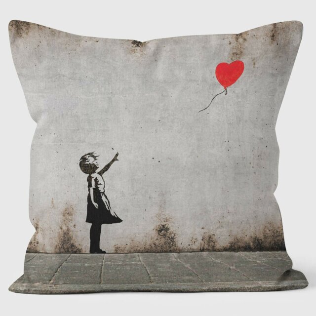 Balloon Girl Banksy Inspired - Graffiti Art Cushion