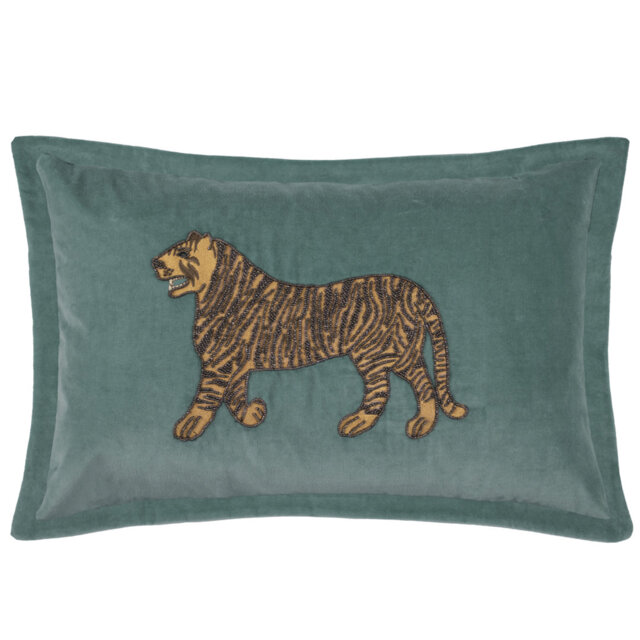 Durga Durga Animal Oxford Cushion Feathers Animal Print Rectangular Scatter Cushion Cushion With Filling