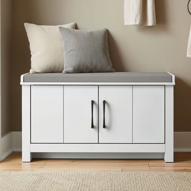 Limestone 2 Door Shoe Storage Bench