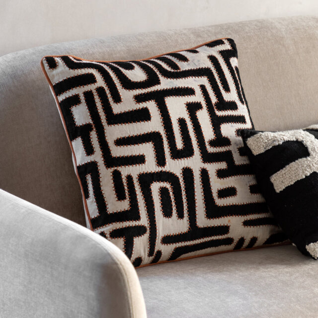 Geometric Square Cushion