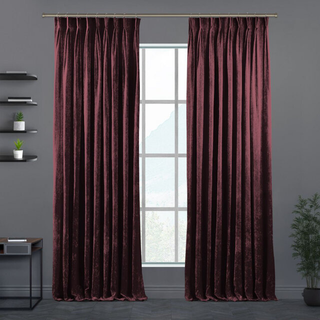 Velvet Semi-shee Single Curtain Panel