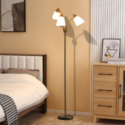 HOMCOM Arc Tree Floor Lamp without Light 155cm, Black