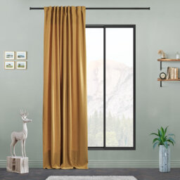 Extra Long & Extra Wide Faux Linen Decorative Curtain Single Panel