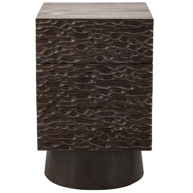 Crumble 40cm W Solid Wood Bedside Table