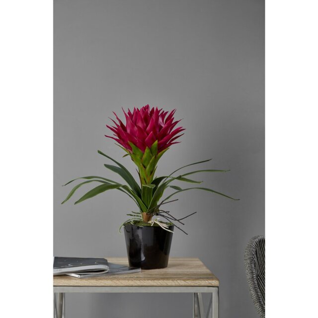 50cm Faux Flowering Plant in Ceramic Pot