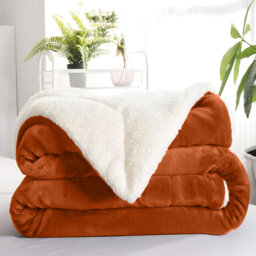 Kaylie Soft Sherpa Fleece Fur Thick Dual Sided Reversible Blanket Throw
