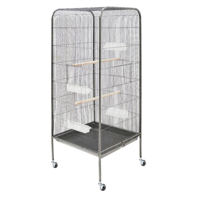 Dattolico 146cm Iron Flat Top Floor Bird Cage with Wheels