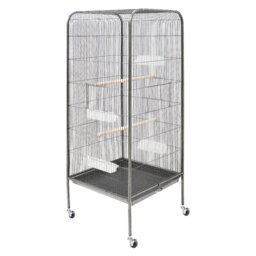 Dattolico 146cm Iron Flat Top Floor Bird Cage with Wheels