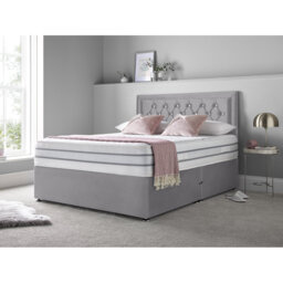 Annalise Upholstered Divan Bed with Mattress
