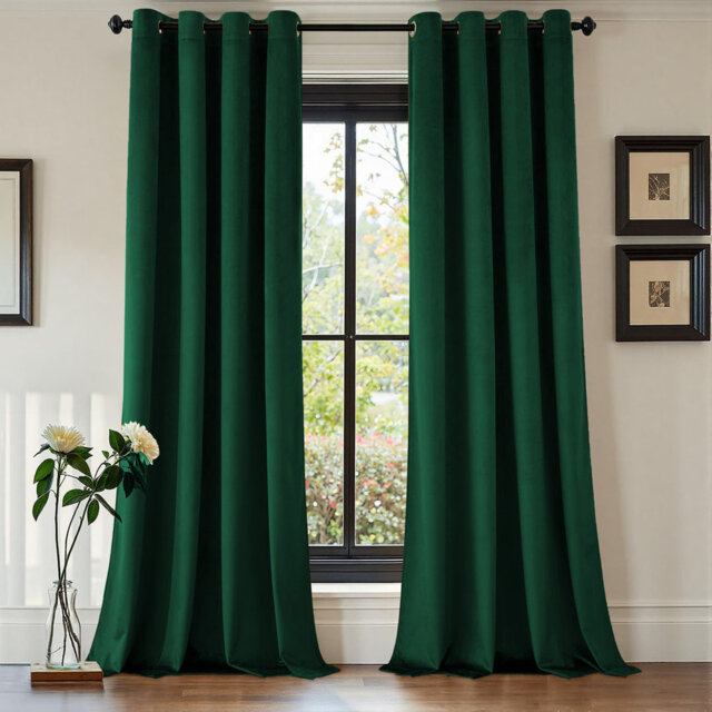 Luxury Crushed Velvet Eyelet sheer Curtain