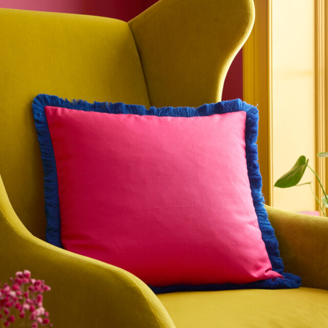Darling Diagonal Stripe Striped Bright Cushion