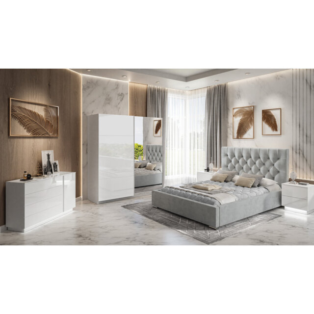 Akheelesh Steel Piece Bedroom Set