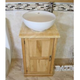 Crabtree 500mm Single Bathroom Vanity with Vessel Ceramic Basin
