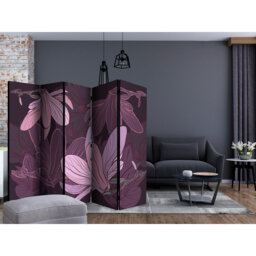 225cm W x 172cm H 5 - Panel Wood Folding Room Divider
