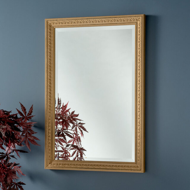 Pinal Solid Wood Rectangle Wall Mirror