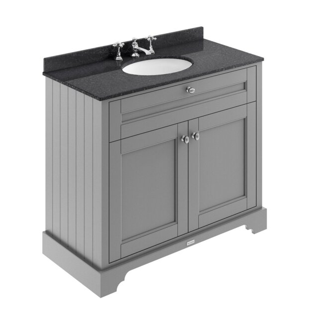 Old London 1020mm Single Bathroom Vanity with Integrated Stone Basin