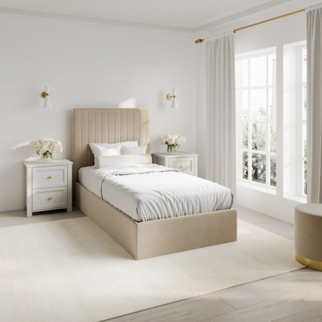 Hucksley Tall Upholstered Bed Frame