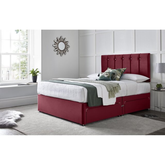 "Monatuk Divan Bed with 24"" Headboard on Struts"
