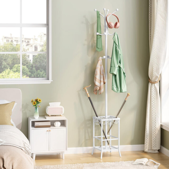 Metal Freestanding 12 - Hook Coat Rack