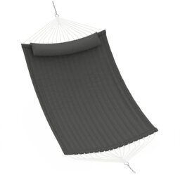 Extra Large Outdoor Hammock – Classic Deep and Light Blue Stripe – Durable, Comfortable Hanging Bed for Garden, Patio, Lawn