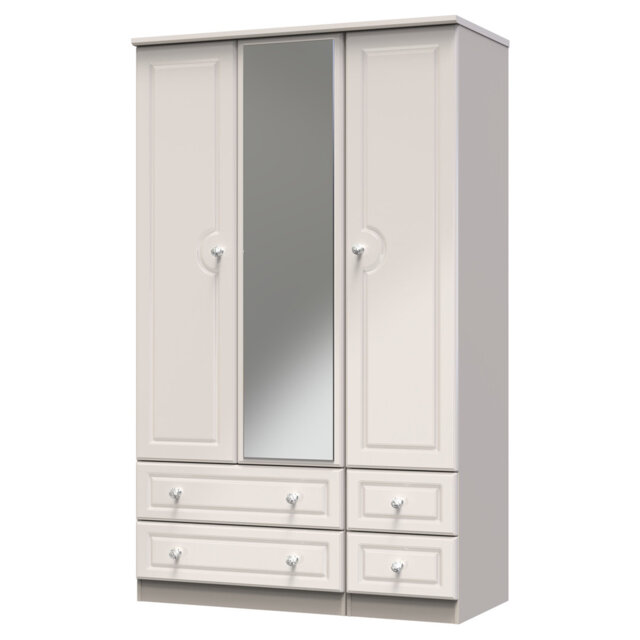Conover Tall Triple 4 Drawer Mirror Wardrobe in Kashmir Gloss & Kashmir