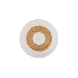 Natural White Jute Cotton Rug 220x1x220cm