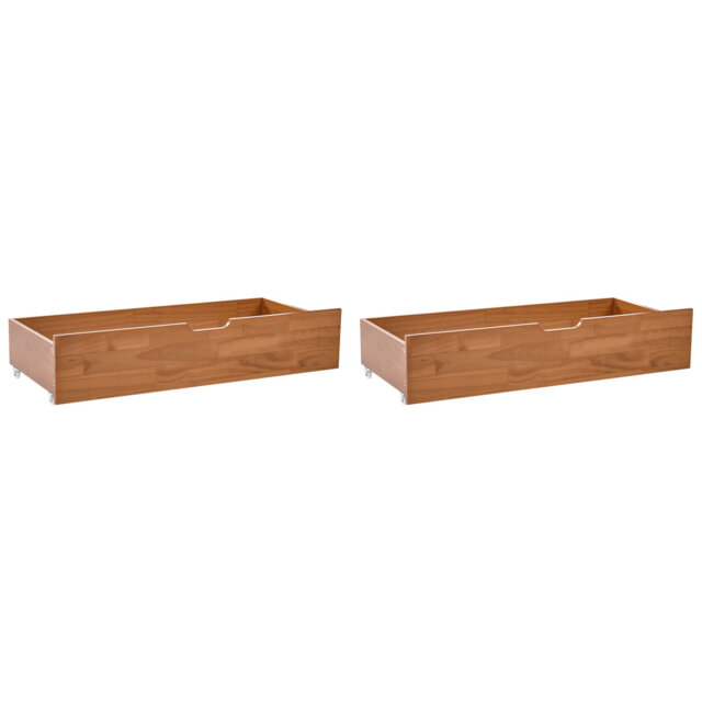 Set of 2 Bed Storage Drawers EPANEY Brown