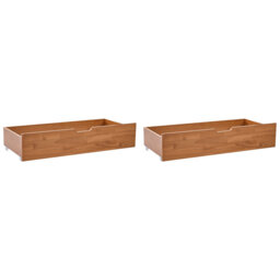Set of 2 Bed Storage Drawers EPANEY Brown