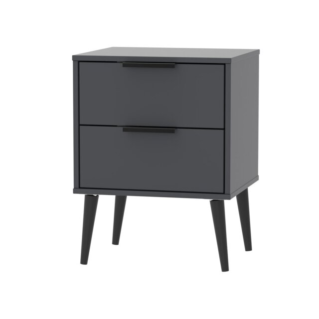 Fully Assembled Euart 2 Drawer Bedside Table
