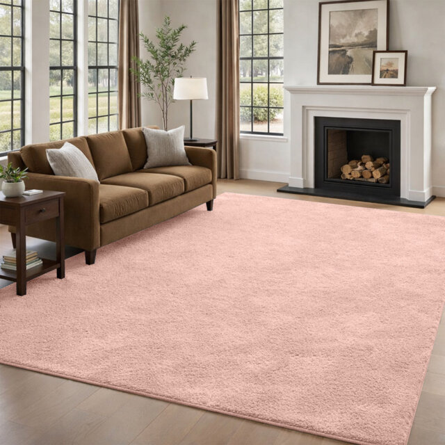 Luxury Fluffy High-Pile Rug for Living Room & Bedroom