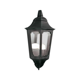 Favina Satin Black 42cm H Outdoor Wall Lantern