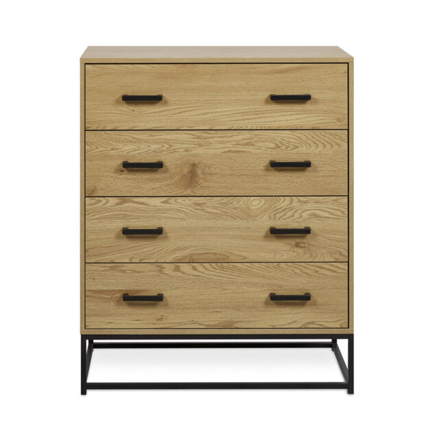 Bobie Light Oak Effect 4 Drawer Chest