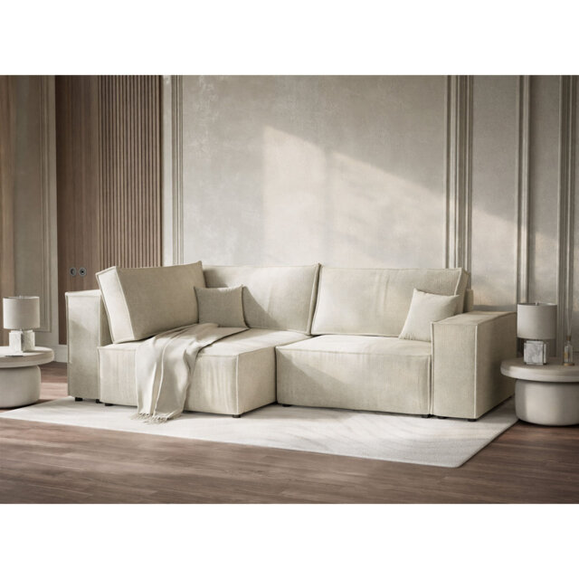 4 Seater Chenille Reclining Corner Sofa with Storage
