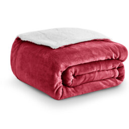 Soza Sherpa Fleece Dual Sided Fur Thick Reversible Blanket Throw