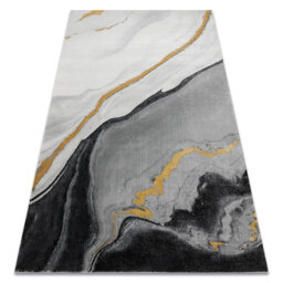 Exclusive glamor rug, Stivoll, marble black / gold