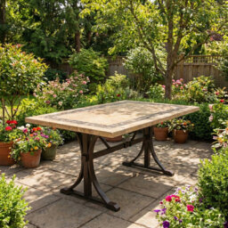 CHARLESTON Garden Stone Mosaic Table