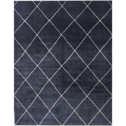 Handwoven 100% Wool Black Rug